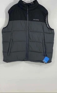 Columbia Mens Black Gray Omni Heat Sleeveless Full-Zip Puffer Vest Size XXL - Picture 1 of 8