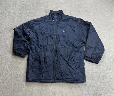 NIKE Herren Jacke Gr L Windbreaker Windjacke Vintage 90er Regenjacke 5612 Blau - Bild 1 von 4