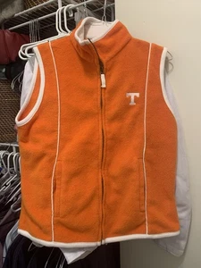 Vintage Collegiate Collection Fleece Vest University of Tennessee Vols Orange M - Picture 1 of 7