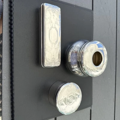 Conjunto de cômoda antiga TIFFANY & CO prata esterlina 925-1000 (3) - Imagem 1 de 4