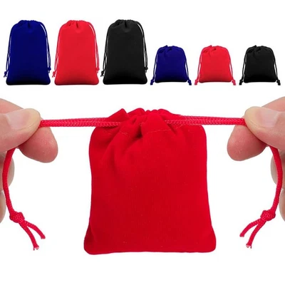 25 Piezas Bolsas de Joyería Terciopelo Bolsas de Regalo Favores de Boda Fiesta Cadena Bolsa Almacenamiento Foto 1 de 4