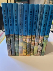 SET LIBRO STORIA BIBBIA anni '50 Vol 1-10 Arthur S. Maxwell ~ Set completo - Foto 1 di 11