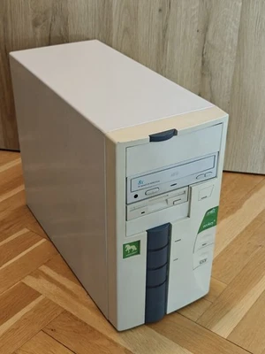 Retro PC case HIGHSCREEN EcoKey + Power Supply 200W + CD-ROM 8x + FDD 1.44 MB - Bild 1 von 4