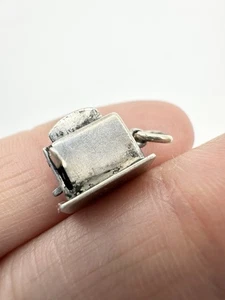 Sterling Silver Toaster Dangle Charm VINTAGE RARE - Picture 1 of 5