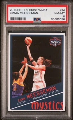 2015 Rittenhouse WNBA #94 Emma Meesseman PSA 8 Washington Mystics - Image 1 of 2