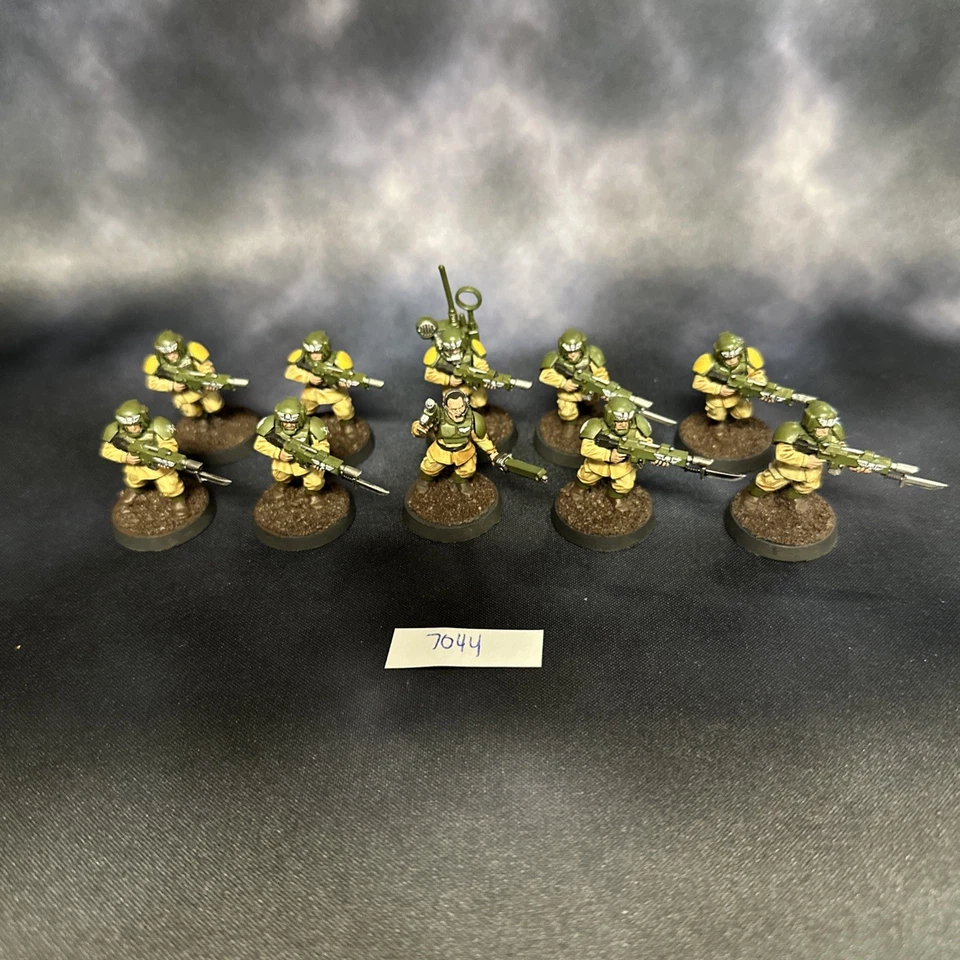 Games Workshop Warhammer 40K Astra Militarum Cadian Shock Troops Painted 7044 - Image 1 of 2