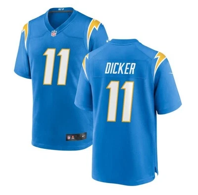 Jersey cosido Cameron Dicker Chargers azul polvo para hombre Foto 1 de 2