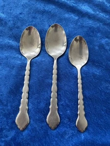 3Pc Oneida Community CELLO Stainless Flatware 2 Soup Spoons 1 Teaspoon - Picture 1 of 4