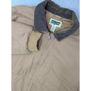 SafTBak Herren Gr. XL hellbraun Cordkragen Canvas Ente gesteppt gefüttert Arbeitsjacke - Bild 1 von 13