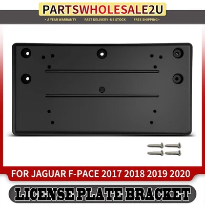 Черный передний кронштейн для номерного знака для Jaguar F-Pace 2017 2018 2019 2020 годов выпуска - Изображение 1 из 4