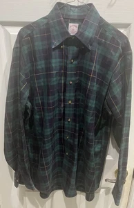Brooks Brothers Original Polo Shirt Non Iron Long Sleeve  Green Mens Sz M - Picture 1 of 6