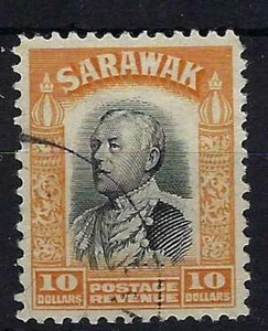 SARAWAK SG125 1934 10 $ SCHWARZ & GELB GEBRAUCHT (d) - Bild 1 von 1