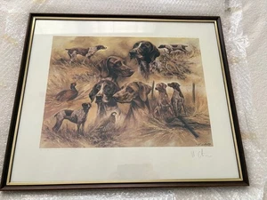 Vintage Mick Cawston Framed German Short Haired Pointer Limited Print 194/850 - Picture 1 of 5