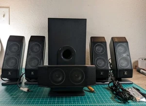 Logitech X-540 5.1 Surround Sound Computer Speakers Complete Working - Picture 1 of 12