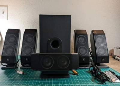 Logitech X-540 5.1 Surround Sound Computer Speakers Complete Working - Image 1 of 4