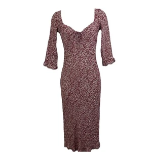 Vintage 90s Midi Dress Size 7 Coquette Nymphette Doll Prairie Cottagecore FLAW - Picture 1 of 8