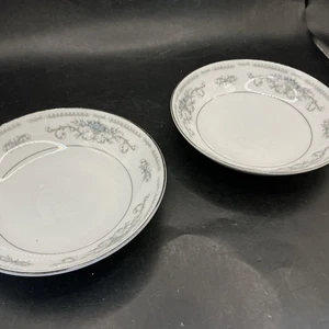 5 Wade Fine Porcelain China Blue Flower Diane Pattern Dessert Fruit Bowls 65k - Picture 1 of 4