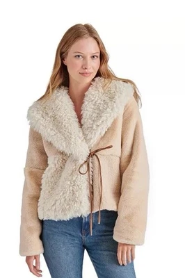 Steve Madden Winterlyn Chaqueta de piel sintética para mujer talla mediana NUEVA CON ETIQUETAS $149 Foto 1 de 4