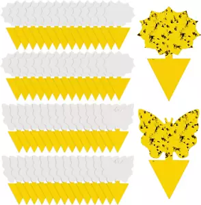 58 Pcs Flying Insect Traps for Plants,Indoors, Outdoors, Kitchen, Office, Yellow - Picture 1 of 7