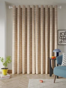 John Lewis Lea Print coppia di tende a occhiello foderate, stucco, L167 x goccia 182 cm - Foto 1 di 5