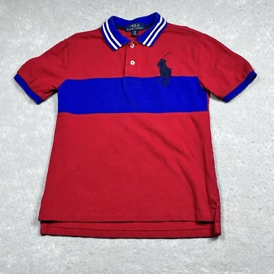 Polo Ralph Lauren Polo Boys Size Small Red/Blue Pony Polo Shirt Class 67 - Image 1 of 4