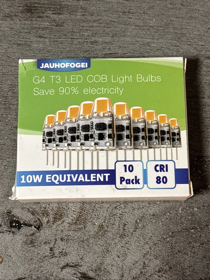[10 Pack] LED G4 1W T3 10W Replacement JC Bi-Pin Base 12V DC 2700K Warm White - Image 1 of 3
