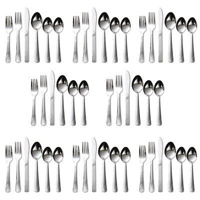 48Pcs Silverware Set for 8 Stainless Steel Flatware set Cutlery Utensil Kitchen - Image 1 of 4