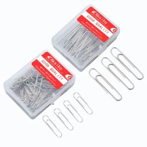 220pcs Silver Paper Clips Medium and Jumbo Size 1.3 inch & 2 inch Office Pape... - Picture 1 of 6