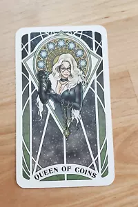 BLACK CAT/FELICIA HARDY- Queen of Coins- 2023 Marvel Comics Tarot card - Picture 1 of 2