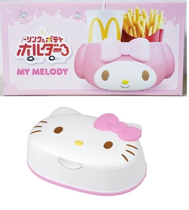 MY MELODY McDonald's Soporte para Bebidas y Patatas Sanrio Limitado Coche y GATITO Tela Húmeda - Imagen 1 de 12