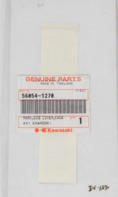 1 NEW 2014 Genuine Kawasaki KLR 650 Side Cover Decal Sticker OEM 56054-1270 NOS - Image 1 of 2