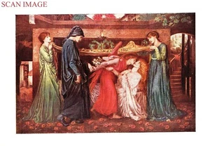 ROSETTI Print 1910 'Dante's Dream' Original Antique Art Plate 716/67 - Picture 1 of 3