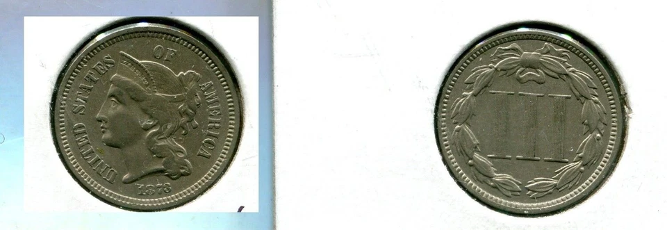 1873 THREE CENT PIECE TYPE COIN AU 6669R - Image 1 of 1