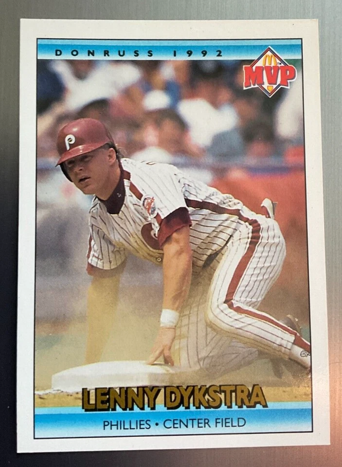 1992 Donruss McDonald's MVP Lenny Dykstra #8 Philadelphia Phillies - Image 1 of 1