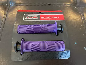 Redline Hex Pro 130mm BMX Grips with Plugs, Purple - Picture 1 of 5