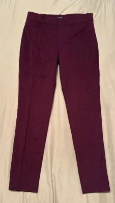 Pantalones Bandolino Borgoña Talla 10 Cintura 33" Entrepierna 29"/98% Algodón, 2% Elastano Foto 1 de 4