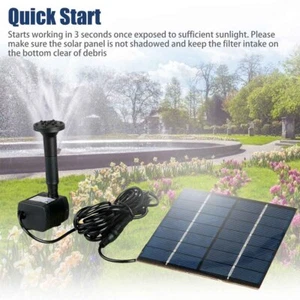 Solar Powered Water Fountain Pump w/ 4 Nozzles, Fountain Kit for Bird Bath,Ponds - Picture 1 of 10