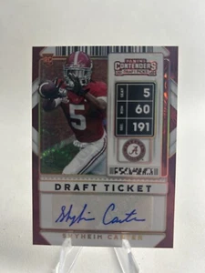 Boleto Contenders Draft 2020 Shyheim Carter Blue RC automático SP Alabama/Jets #233 - Imagen 1 de 2