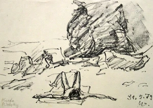Wolfgang von Websky 1895-1992 Wangen / Photolithographie Kreta Strand 31.05.1979 - Picture 1 of 15