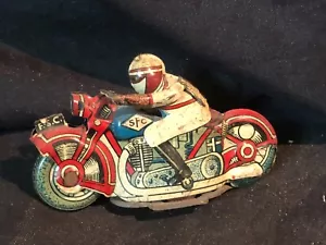 jouet tole moto fine F.S.C moto racer SFC 1950 - Imagen 1 de 9
