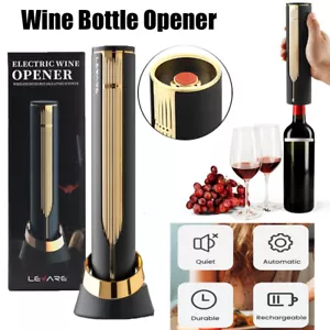 Premium USB Rechargeable Electric Wine Bottle Opener w/ Foil Cutter Sleek Design - Picture 1 of 15