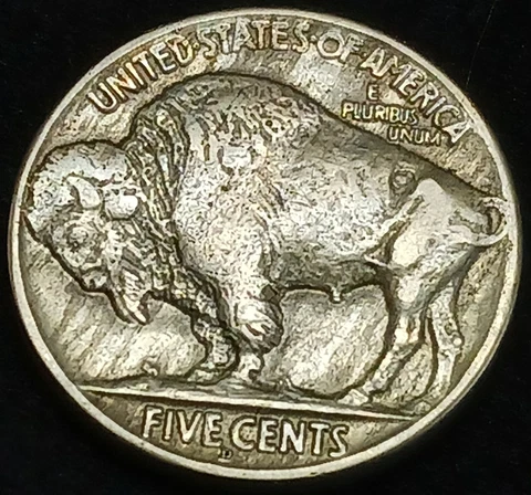 1926-D Denver Buffalo Nickel~Better Date/High Grade/Full Horn~AU w/Laminations Cover