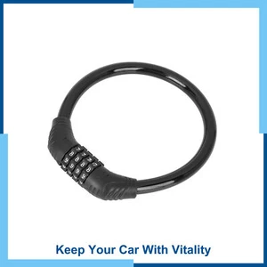 Pack(1) 4-Digit Combination Password Bike Lock Cable Bicycle Chain Lock Black - Picture 1 of 7