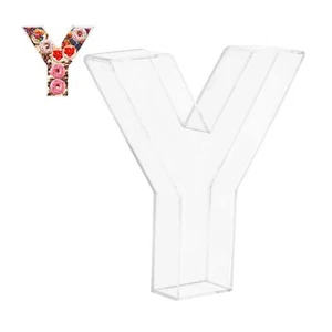 10" Acrylic Letter Box Y Reusable Display Fillable Tray Container for Charcut... - Picture 1 of 7