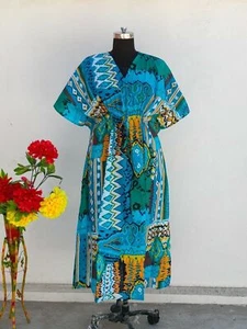 Long Kaftan Resort Wear Caftan Gown Beach Wear Maxi Dress Ethnic Nice Night Wear - Picture 1 of 7