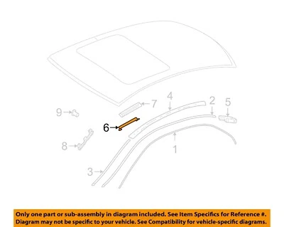 Cubierta de moldura de techo exterior MERCEDES OEM 08-14 C250 204698353064 Foto 1 de 2