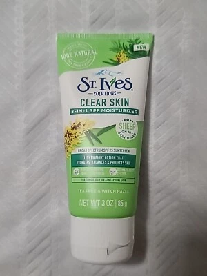 St. Ives Clear Skin Lotion - 3-in-1 SPF 25 Face Moisturizer for Acne Prone 3oz. - Image 1 of 2