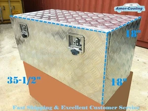 Nuevo remolque caja de herramientas debajo de la carrocería de aluminio RV herramientas almacenamiento debajo de la cama del barco 18" H - Imagen 1 de 8