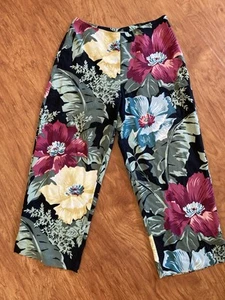 🎄Tommy Bahama Hose Größe 6 100% Seide weites Bein - Bild 1 von 6