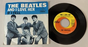 Beatles*1964 0riginal Picture Sleeve + 45 "And I Love Her/If I Fell" Nice Set ** - Imagen 1 de 7